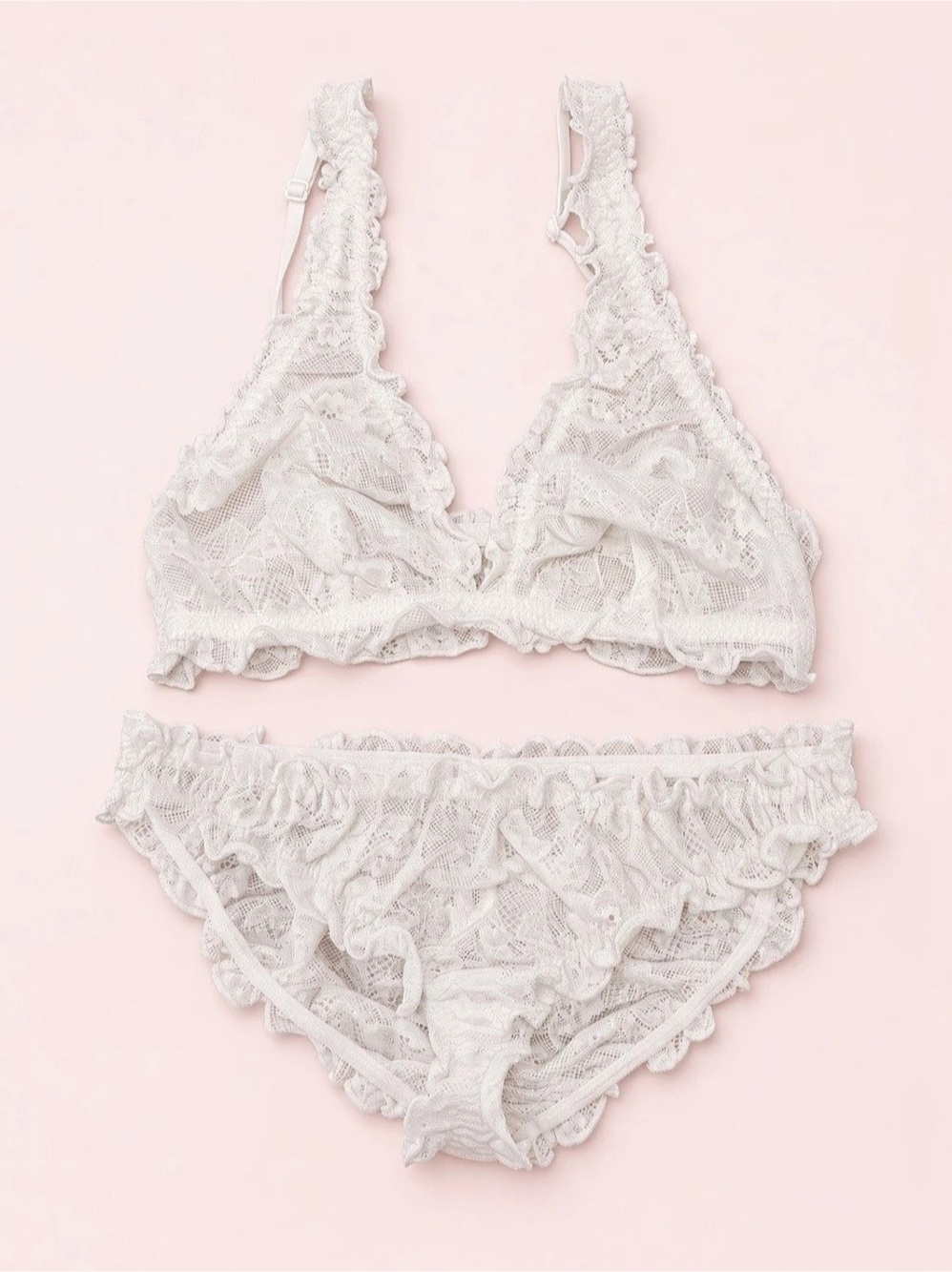 White Lace Lingerie Set Size XXS NWT